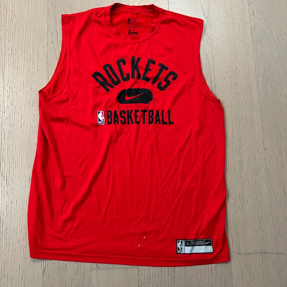 NBA x Houston Rockets Sleeveless Team Practice Shirt